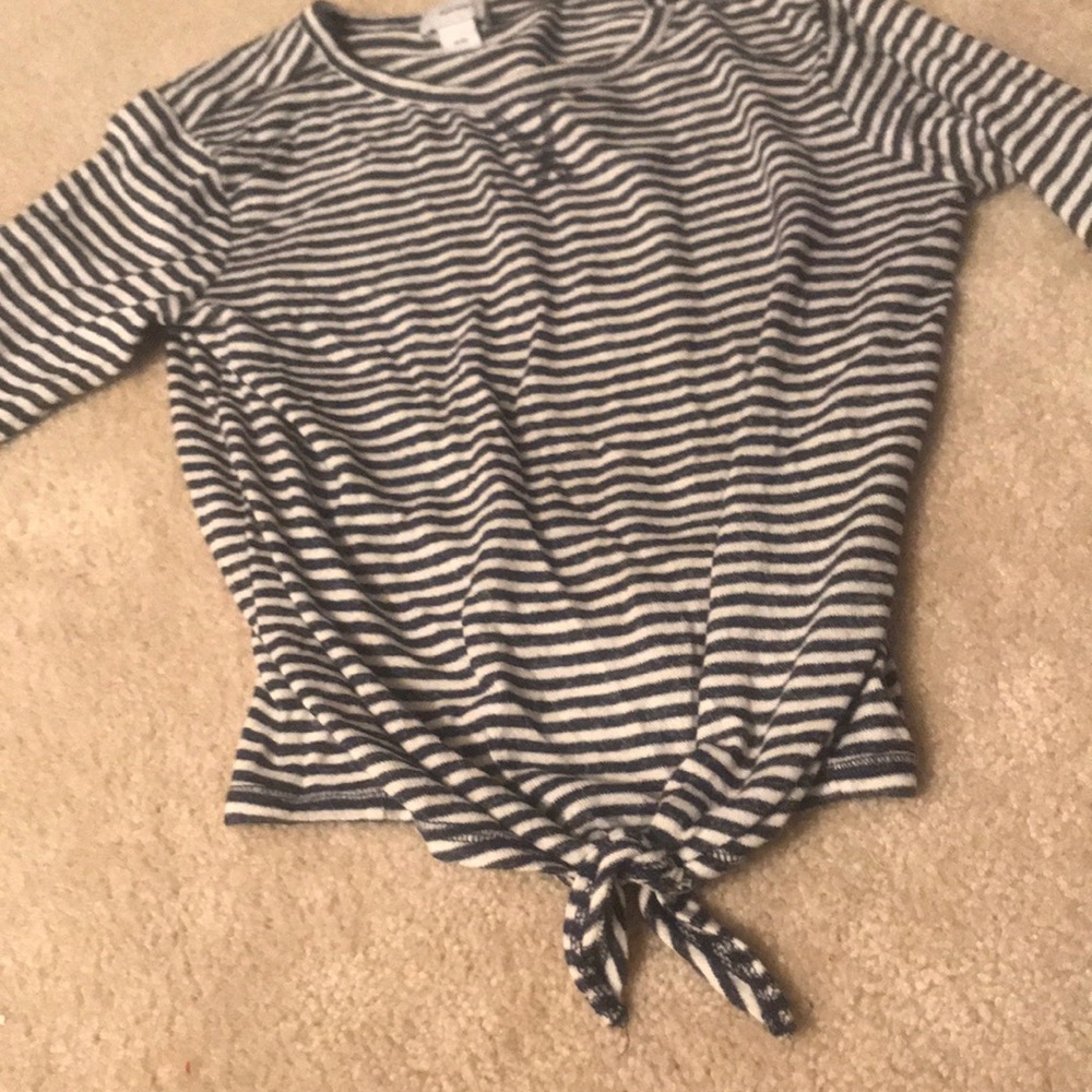 Soft striped long sleeve shirt
